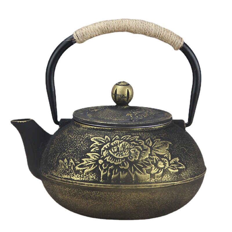 家居软装新中式茶室茶壶茶具茶室装饰柜摆件样板房博古架艺术铁壶