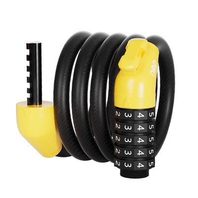 得力自行车锁固定式密码锁