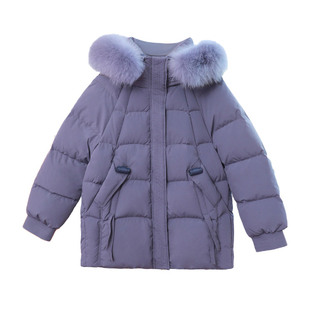 新款妈妈冬装高贵毛领羽绒服中年女加厚防寒服中老年95绒大码外套