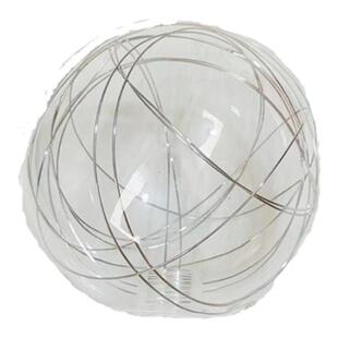 G9螺旋口透明金丝银丝魔豆玻璃圆球吊灯罩创意灯具配件大全耐高温