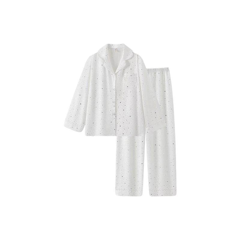 真丝满天星印花可外穿睡衣家居服