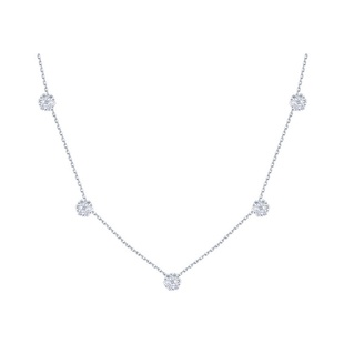 项链五花满钻小众时尚锁骨链高级轻奢气质颈链