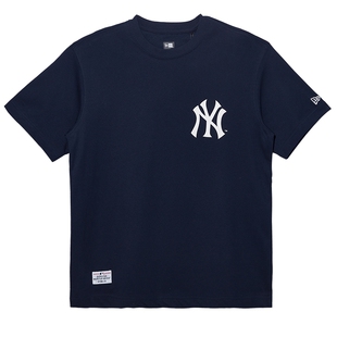 New Era纽亦华春季MLB腰果花运动短袖T恤男女情侣NY印花