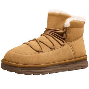 骆驼男鞋子冬季加绒加厚保暖防寒防滑休闲棉鞋雪地靴情侣男女同款