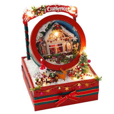 diy圣诞小屋手工模型礼物摆件女