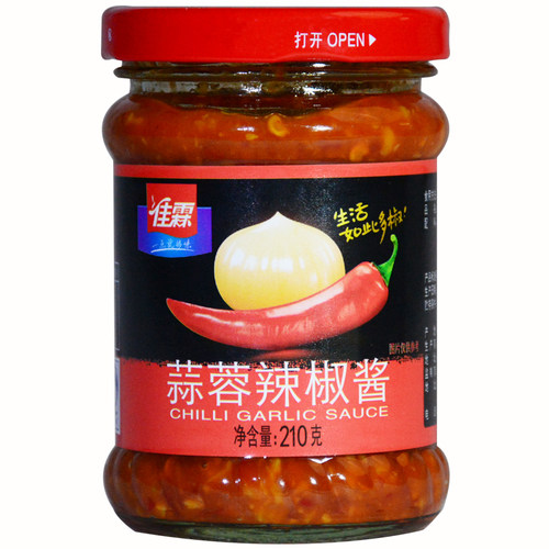 佳霖蒜蓉辣椒酱拌饭拌面下饭酱火锅蘸酱家用小米辣酱下饭酱210g*2