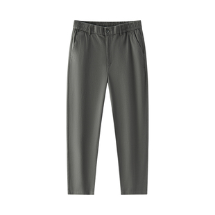 舒服裤|森马休闲裤男纯色百搭磨毛锥形裤春新款松紧腰黑色长裤子