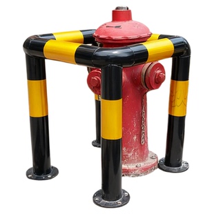 消防栓防撞护栏钢管防撞柱固定桩隔离桩车间消防栓隔离栏杆警示桩