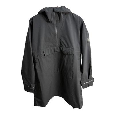 三层压胶半拉链中长款防雨斗篷