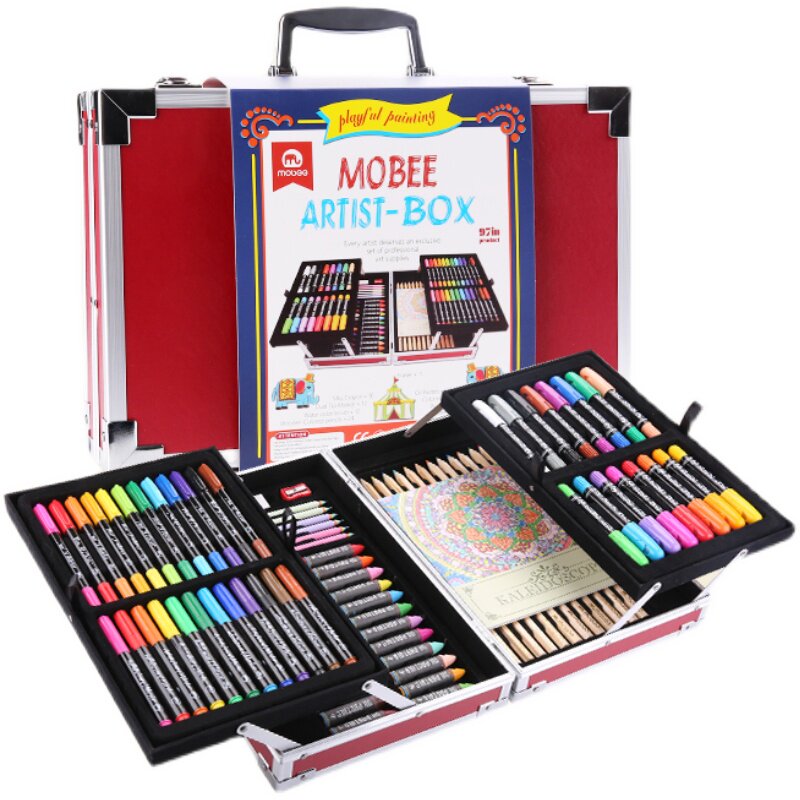 mobee马克水彩蜡笔绘画礼盒套装