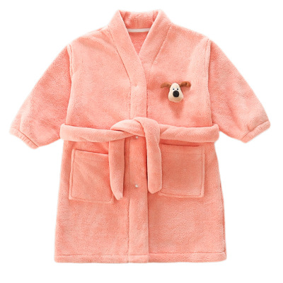 新款儿童睡袍秋冬季长款女童睡衣