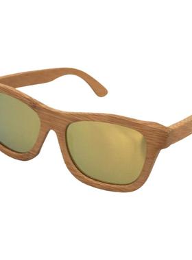 墨镜竹制全框彩膜偏光太阳眼镜