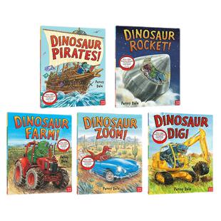 【自营】超级恐龙系列5册英文原版 Dinosaur Farm/Zoom/Dig/Rocket 格林威大奖作家Penny Dale 超好玩的恐龙冒险故事官方音频