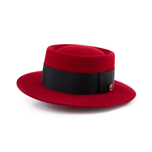 帽仕汇HATTERSHUB 100%兔毛轻奢BOATER礼帽