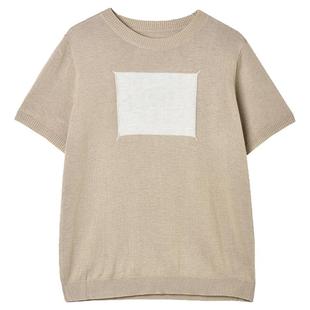 2025年秋装Outlets专柜 SY系列温柔知性短袖上衣弹力修身针织衫女