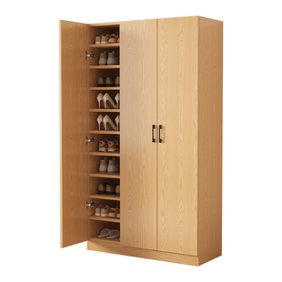 鞋柜家用门口收纳柜一体靠墙新款大容量多层超大实木生态板鞋架