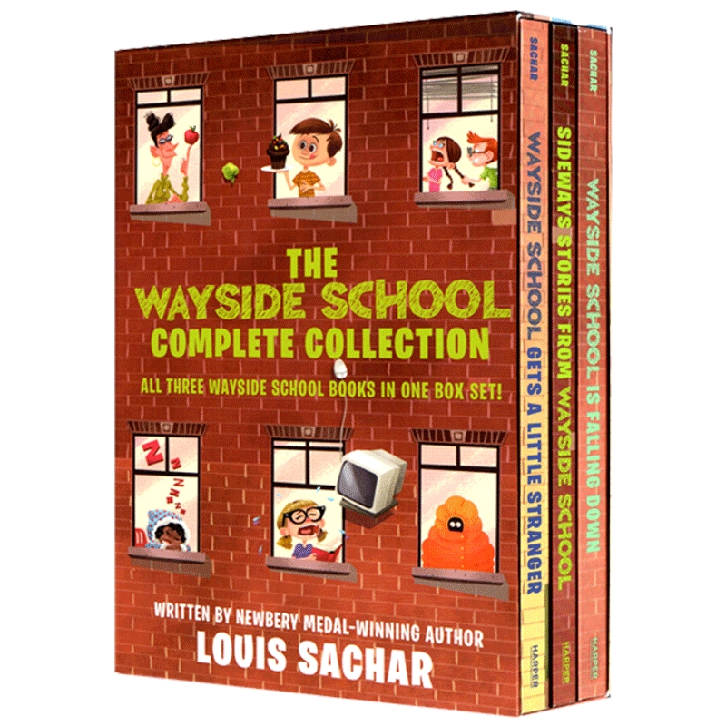 The Wayside School Collection Box Set 歪歪路小学3册全套盒装 英文原版 儿童章节小说 路易斯萨奇尔 Holes洞作者 进口英语书籍