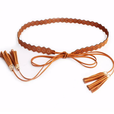 波西米亚民族风编织镂空腰带收腰