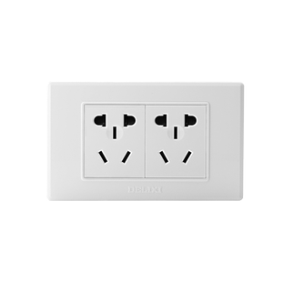 德力西118型带开关插座多孔家用暗装小号二位一开五孔6孔十孔面板