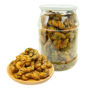 宁波特产鼓楼矮酥油赞子 传统手工麻花网红零食海苔味油赞子罐装