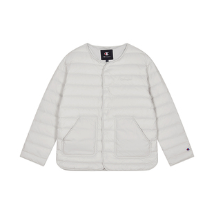 【三防】Champion冠军羽绒服女2025冬季新款情侣轻薄圆领外套男潮