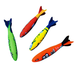 夏季儿童互动游泳馆潜水闭气训练教具小孩戏水池投掷水下鱼雷玩具