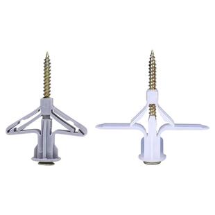 石膏板膨胀螺丝空心砖膨胀管蝴蝶型飞机膨胀钉塑料空心墙膨胀丝钉