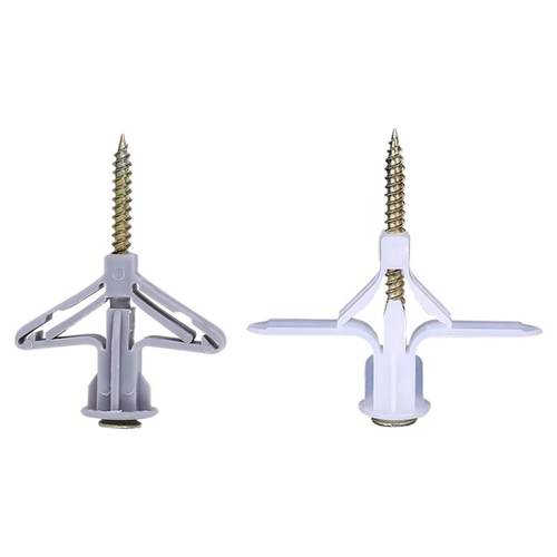 石膏板膨胀螺丝空心砖膨胀管蝴蝶型飞机膨胀钉塑料空心墙膨胀丝钉