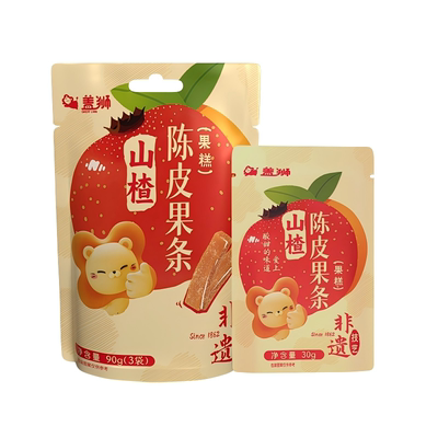 盖狮旗舰店原味陈皮山楂条儿童休闲酸甜零食果条老少皆宜独小包装