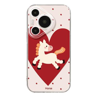 适用华为Pura80手机壳女款p70pro保护套新款ultra硅胶防摔50pro全包p40高级60pro+新年p80爱心马年art软外壳