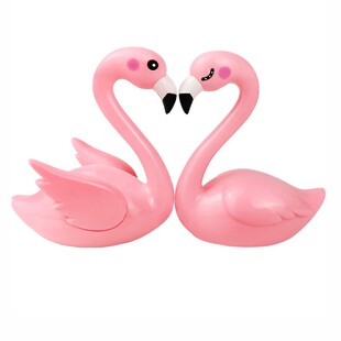 火烈鸟生日蛋糕装饰摆件天鹅羽毛插件情侣公主儿童甜品点缀装扮