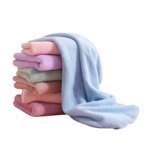 毛毛雨毛巾洗脸比纯棉全棉家用珊瑚绒吸水速干不掉毛洗头干发男女