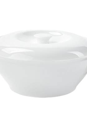 梓宁纯白骨瓷家用汤盆带盖大品锅