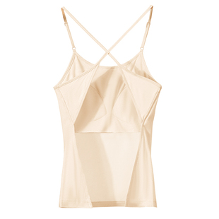 晒背专用衣女带胸垫无痕美背小背心夏天海边凉感抑菌美肤吊带上衣