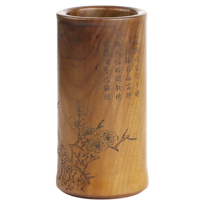 个性创意实木多功能中国笔桶
