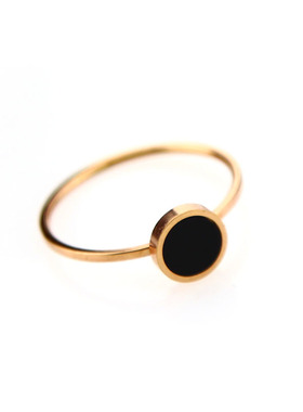 简约圆点戒指欧美半宝石镶嵌玫瑰