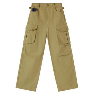 谜底直筒裤长裤2025冬季新品可调节腰立体口袋工装裤女254MK1628