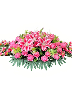 会议桌花仿真绢花桌面摆件