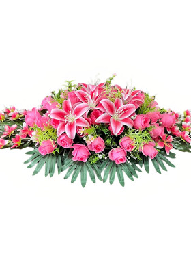 会议桌花仿真绢花桌面摆件