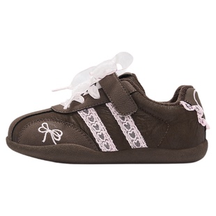 他她童鞋儿童加绒德训鞋2025冬季新款女童魔术贴板鞋保暖运动鞋子