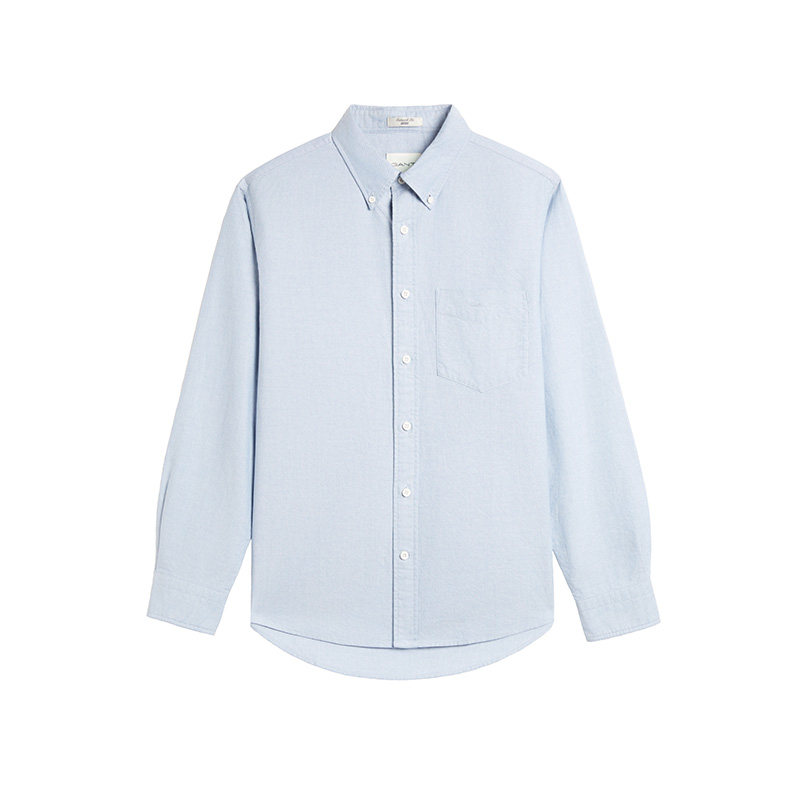 【G49衬衫】GANT/甘特26秋冬男装全棉牛津纺纯色翻领通勤长袖衬衣