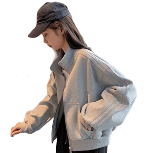 短款运动外套女2025春秋新款棒球服休闲显瘦夹克开衫上衣宽松百搭