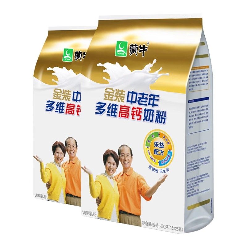 蒙牛金装中老年奶粉400g送礼佳品
