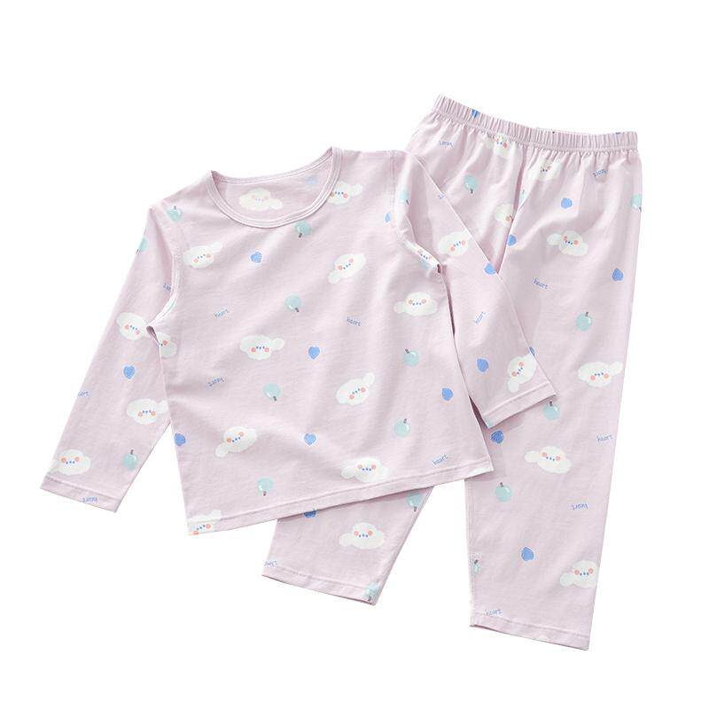 儿童睡衣春秋纯棉A类男女孩排汗家居服套装宝宝保暖内衣秋衣秋裤