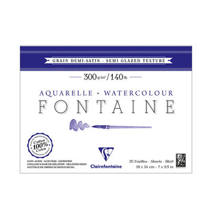 （ART）CF法国克莱方丹 Fontaine方丹纯棉水彩纸 细紋 300g