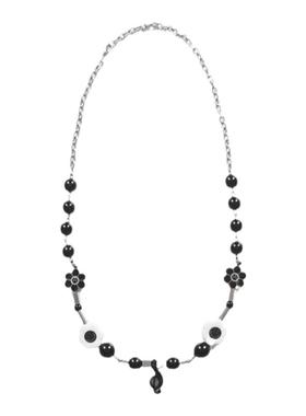 SALUTE黑色音符珍珠项链