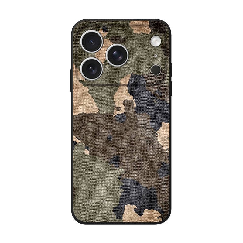 国潮创意复古做旧迷彩斑驳文艺适用iPhone17pro max/16 plus/13苹果15ProMAX手机壳14防摔保