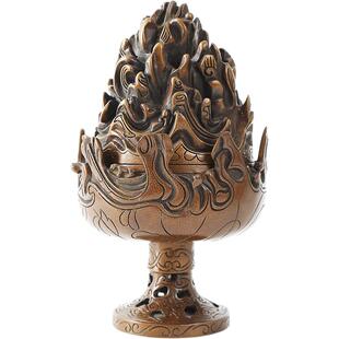 复刻博山炉纯铜香炉大号家用室内香道檀香熏香炉盘香沉香薰炉摆件