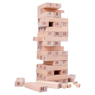 叠叠乐数字抽积木儿童亲子玩具大号叠叠高益智层层叠成人桌面游戏