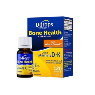 Ddrops滴卓思维生素d3成人d3+k2滴剂女性阳光滴vd3进口维d1000iu